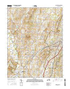 Bridgewater Virginia Current topographic map, 1:24000 scale, 7.5 X 7.5 Minute, Year 2016