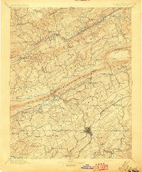 Bristol Virginia Historical topographic map, 1:125000 scale, 30 X 30 Minute, Year 1897