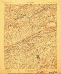 Bristol Virginia Historical topographic map, 1:125000 scale, 30 X 30 Minute, Year 1902