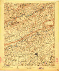 Bristol Virginia Historical topographic map, 1:125000 scale, 30 X 30 Minute, Year 1902