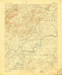 Buckingham Virginia Historical topographic map, 1:125000 scale, 30 X 30 Minute, Year 1892