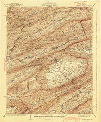 Burkes Garden Virginia Historical topographic map, 1:62500 scale, 15 X 15 Minute, Year 1941