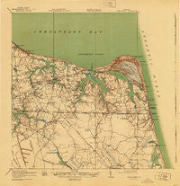 Cape Henry Virginia Historical topographic map, 1:62500 scale, 15 X 15 Minute, Year 1919