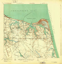 Cape Henry Virginia Historical topographic map, 1:62500 scale, 15 X 15 Minute, Year 1919