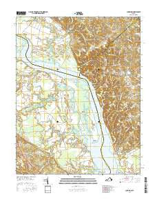 Champlain Virginia Current topographic map, 1:24000 scale, 7.5 X 7.5 Minute, Year 2016