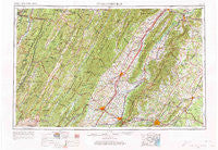 Charlottesville Virginia Historical topographic map, 1:250000 scale, 1 X 2 Degree, Year 1956