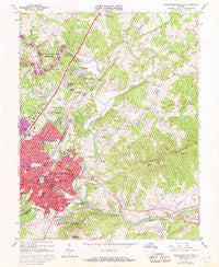 Charlottesville East Virginia Historical topographic map, 1:24000 scale, 7.5 X 7.5 Minute, Year 1964