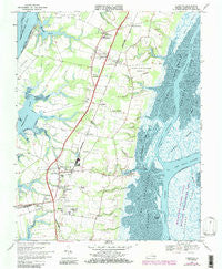 Cheriton Virginia Historical topographic map, 1:24000 scale, 7.5 X 7.5 Minute, Year 1968