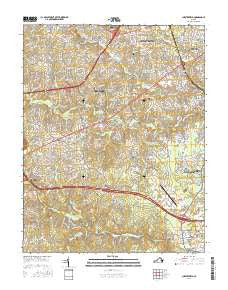 Chesterfield Virginia Current topographic map, 1:24000 scale, 7.5 X 7.5 Minute, Year 2016