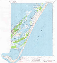 Chincoteague East Virginia Historical topographic map, 1:24000 scale, 7.5 X 7.5 Minute, Year 1965