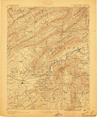 Christiansburg Virginia Historical topographic map, 1:125000 scale, 30 X 30 Minute, Year 1890