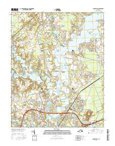 Chuckatuck Virginia Current topographic map, 1:24000 scale, 7.5 X 7.5 Minute, Year 2016