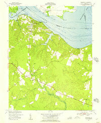 Claremont Virginia Historical topographic map, 1:24000 scale, 7.5 X 7.5 Minute, Year 1954