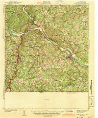 Clarksville Virginia Historical topographic map, 1:62500 scale, 15 X 15 Minute, Year 1943