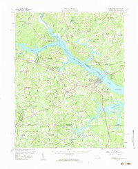 Clarksville Virginia Historical topographic map, 1:62500 scale, 15 X 15 Minute, Year 1957