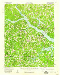 Clarksville Virginia Historical topographic map, 1:62500 scale, 15 X 15 Minute, Year 1957