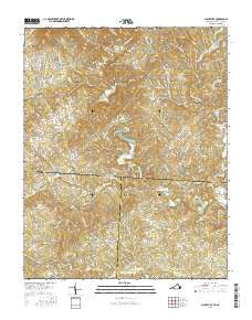 Claudville Virginia Current topographic map, 1:24000 scale, 7.5 X 7.5 Minute, Year 2016