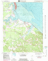 Colonial Beach South Virginia Historical topographic map, 1:24000 scale, 7.5 X 7.5 Minute, Year 1968