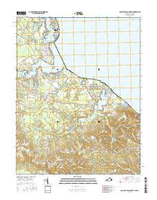 Colonial Beach South Virginia Current topographic map, 1:24000 scale, 7.5 X 7.5 Minute, Year 2016