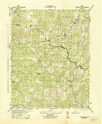 Contrary Creek Virginia Historical topographic map, 1:31680 scale, 7.5 X 7.5 Minute, Year 1942
