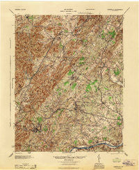 Covesville Virginia Historical topographic map, 1:62500 scale, 15 X 15 Minute, Year 1945