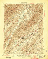 Craigsville Virginia Historical topographic map, 1:62500 scale, 15 X 15 Minute, Year 1945