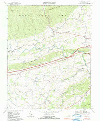 Crockett Virginia Historical topographic map, 1:24000 scale, 7.5 X 7.5 Minute, Year 1968