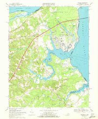 Dahlgren Virginia Historical topographic map, 1:24000 scale, 7.5 X 7.5 Minute, Year 1968