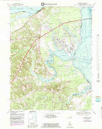 Dahlgren Virginia Historical topographic map, 1:24000 scale, 7.5 X 7.5 Minute, Year 1968