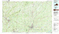 Danville Virginia Historical topographic map, 1:100000 scale, 30 X 60 Minute, Year 1984