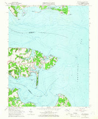 Deltaville Virginia Historical topographic map, 1:24000 scale, 7.5 X 7.5 Minute, Year 1964