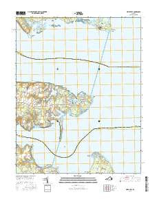 Deltaville Virginia Current topographic map, 1:24000 scale, 7.5 X 7.5 Minute, Year 2016