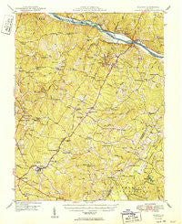 Dillwyn Virginia Historical topographic map, 1:62500 scale, 15 X 15 Minute, Year 1950