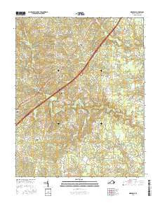Dinwiddie Virginia Current topographic map, 1:24000 scale, 7.5 X 7.5 Minute, Year 2016