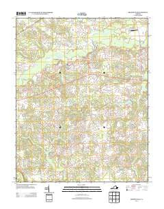 Drewryville Virginia Historical topographic map, 1:24000 scale, 7.5 X 7.5 Minute, Year 2013