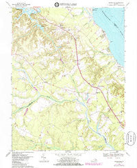 Dunnsville Virginia Historical topographic map, 1:24000 scale, 7.5 X 7.5 Minute, Year 1968