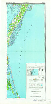 Eastville Virginia Historical topographic map, 1:250000 scale, 2 X 1 Degree, Year 1966