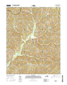 Eureka Virginia Current topographic map, 1:24000 scale, 7.5 X 7.5 Minute, Year 2016