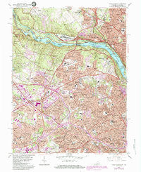 Falls Church Virginia Historical topographic map, 1:24000 scale, 7.5 X 7.5 Minute, Year 1965