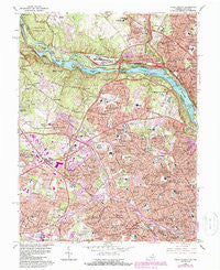 Falls Church Virginia Historical topographic map, 1:24000 scale, 7.5 X 7.5 Minute, Year 1965