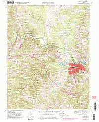 Farmville Virginia Historical topographic map, 1:24000 scale, 7.5 X 7.5 Minute, Year 1968