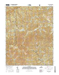 Flat Gap Virginia Current topographic map, 1:24000 scale, 7.5 X 7.5 Minute, Year 2016