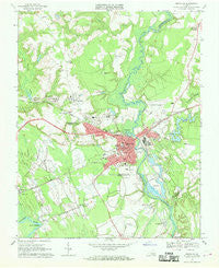 Franklin Virginia Historical topographic map, 1:24000 scale, 7.5 X 7.5 Minute, Year 1967