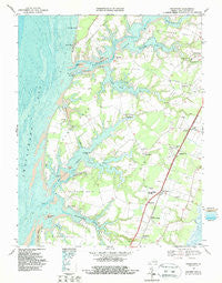 Franktown Virginia Historical topographic map, 1:24000 scale, 7.5 X 7.5 Minute, Year 1968