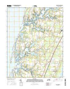 Franktown Virginia Current topographic map, 1:24000 scale, 7.5 X 7.5 Minute, Year 2016