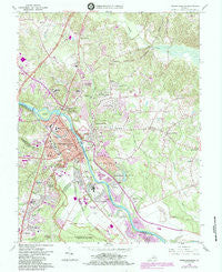 Fredericksburg Virginia Historical topographic map, 1:24000 scale, 7.5 X 7.5 Minute, Year 1966