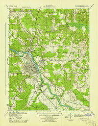 Fredericksburg Virginia Historical topographic map, 1:31680 scale, 7.5 X 7.5 Minute, Year 1944