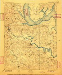 Fredericksburg Virginia Historical topographic map, 1:125000 scale, 30 X 30 Minute, Year 1894