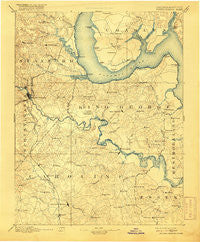 Fredericksburg Virginia Historical topographic map, 1:125000 scale, 30 X 30 Minute, Year 1894