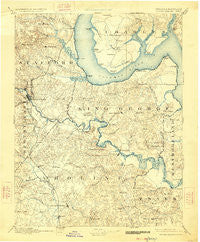 Fredericksburg Virginia Historical topographic map, 1:125000 scale, 30 X 30 Minute, Year 1894